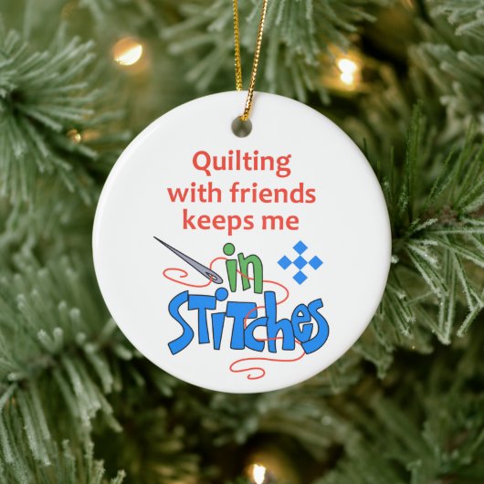 Kantel met vrienden keramisch ornament (Boom)