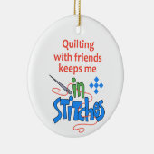 Kantel met vrienden keramisch ornament (Rechts)