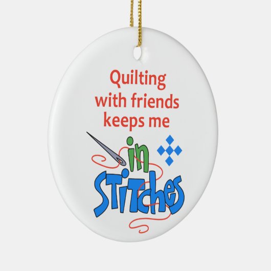 Kantel met vrienden keramisch ornament (Rechts)