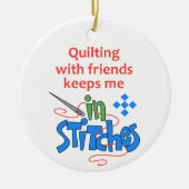 Kantel met vrienden keramisch ornament (Voorkant)