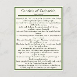 Kantel van Zacharia en Magnificat gebedskaart Briefkaart