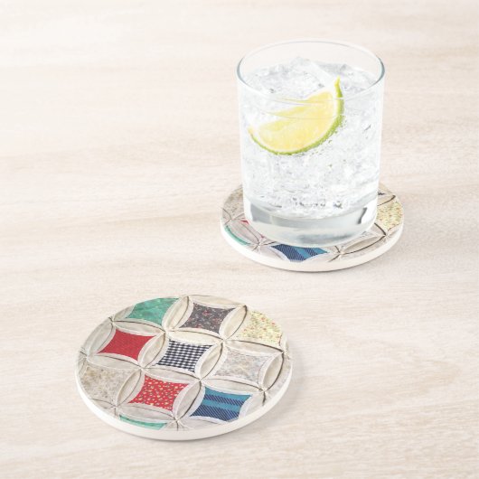 Kantel-vensterpatroon Zandsteen Onderzetter (Zijkant)