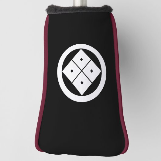 Kantel vier vierkante ogen in een cirkel golfheadcover (Draai 90)