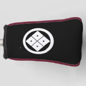 Kantel vier vierkante ogen in een cirkel golfheadcover (Voorkant)