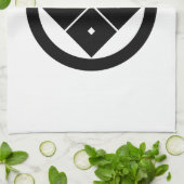 Kantel viervierkante ogen in cirkel theedoek (Gevouwen)