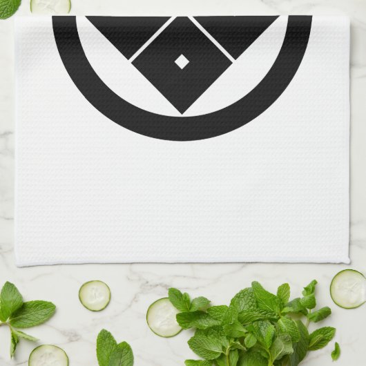 Kantel viervierkante ogen in cirkel theedoek (Gevouwen)