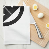 Kantel viervierkante ogen in cirkel theedoek (Quarter Fold)