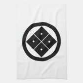 Kantel viervierkante ogen in cirkel theedoek (Verticaal)