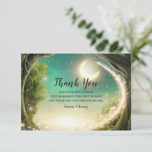 Kantelbaar bos Hartelijk dank Bedankkaart (Staand voorkant)