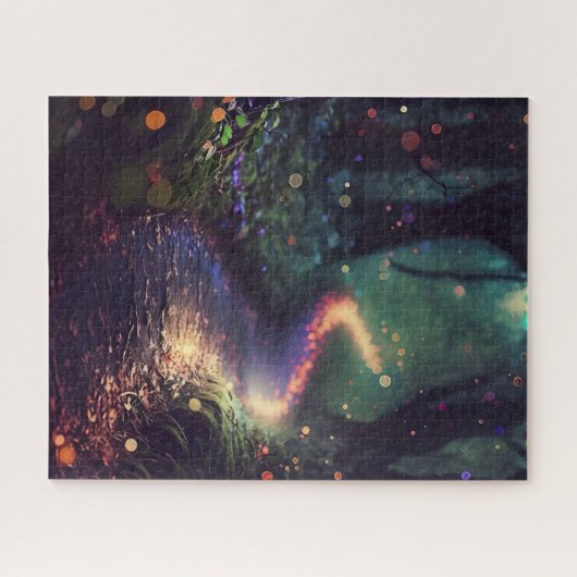 Kantelbaar bos met zachte lichten, 500 stuks legpuzzel (Horizontaal)