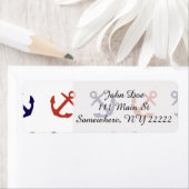 Kantelbaar nautisch ankerpatroon etiket (Insitu)