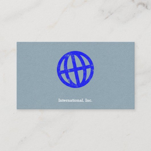Kantelbaar Wereldbol Letterdrukken Symbool Visitekaartje (Voorkant)