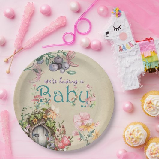 Kantelbare boerentuin op vette perkament papieren bordje (Feest)