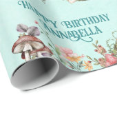 Kantelbare bostuin deur op Blauwgroen Cadeaupapier (Rol Hoek)