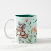 Kantelbare bostuin deur op Blauwgroen Tweekleurige Koffiemok (Links)