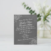 Kantelbare Rozen Chalk Geïnspireerd huwelijk uitno Kaart (Staand voorkant)