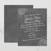 Kantelbare Rozen Chalk Geïnspireerd huwelijk uitno Kaart (Voorkant / Achterkant)