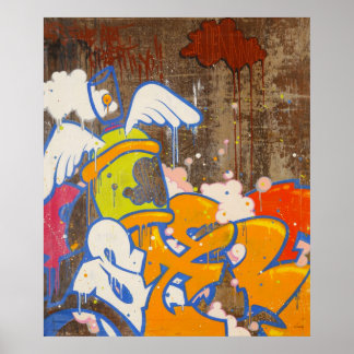 Kantelbare "vliegbare kan" afdrukken poster