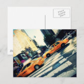 Kantelde taxis NYC Briefkaart (Voorkant / Achterkant)