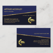 Kantelen Gold Line Blue Shades Logistics Transport Visitekaartje (Voorkant / Achterkant)