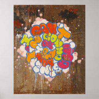 Kantelen "Ik kan me niet voorstellen" afdrukken Poster