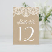 Kantelen Tafelkaartjes in Vintage Chic Brokaat Kaart (Staand voorkant)