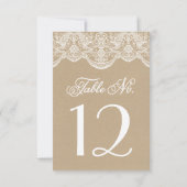 Kantelen Tafelkaartjes in Vintage Chic Brokaat Kaart (Achterkant)
