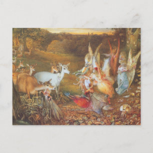 Kantelend bos door kunstenaar John Anster Fitzgera Briefkaart