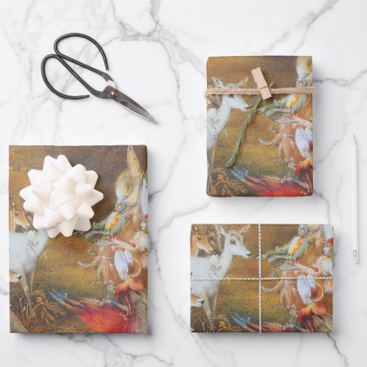 Kantelend bos door kunstenaar John Anster Fitzgera Inpakpapier Vel (Voorkant)