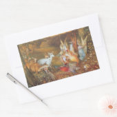 Kantelend bos door kunstenaar John Anster Fitzgera Rechthoekige Sticker (Envelop)