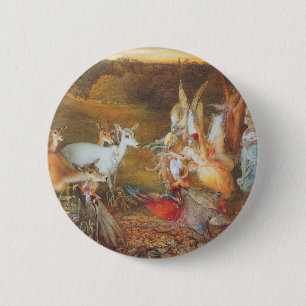 Kantelend bos door kunstenaar John Anster Fitzgera Ronde Button 5,7 Cm