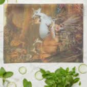 Kantelend bos door kunstenaar John Anster Fitzgera Theedoek (Gevouwen)