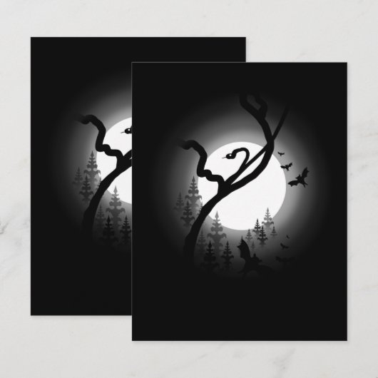 Kantelend nachtbos kaart (Voorkant / Achterkant)