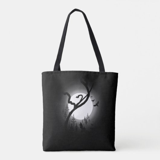 Kantelend nachtbos tote bag (Achterkant)