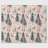 Kantelend winterbos cadeaupapier (Vlak)