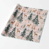 Kantelend winterbos cadeaupapier (Uitgerold)