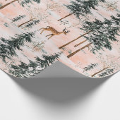 Kantelend winterbos cadeaupapier (Hoek)