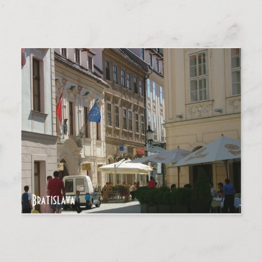 Kantelende hoek in Bratislava Briefkaart (Voorkant)