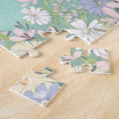 Kantelende picknick Scene Girls/Bunny/vogels Legpuzzel (Zijkant)