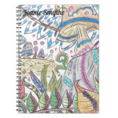 Kantelende tuin met Magische paddenstoelen Notitieboek (Voorkant)