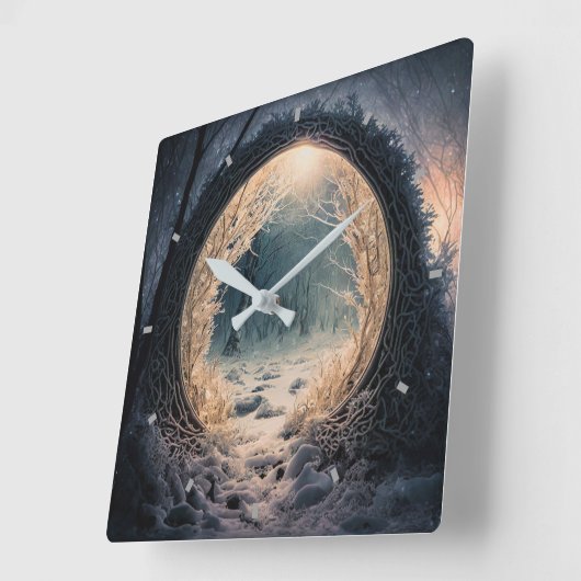 Kantelende wand-klok vierkante klok (Hoek)