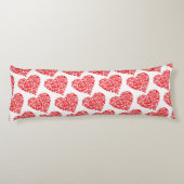 Kanteling van het rode hart lichaamskussen (Achterkant)