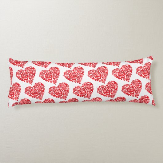 Kanteling van het rode hart lichaamskussen (Achterkant)