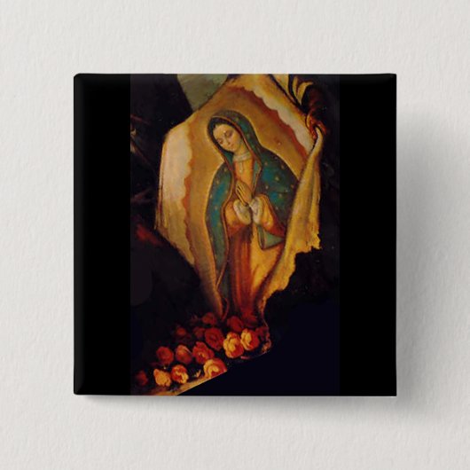 kantelknoppen guadalupe vierkante button 5,1 cm (Voorkant)