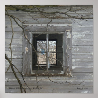 Kantelpunt in het venster Barn Poster