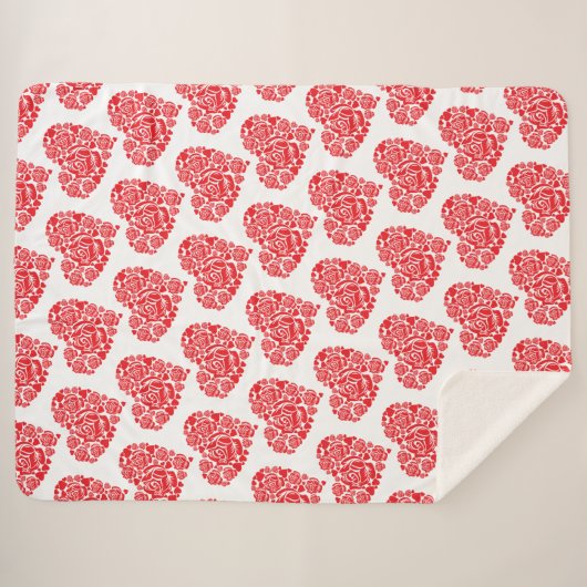 Kantelrode hars grote sherpa deken (Voorkant (horizontaal))