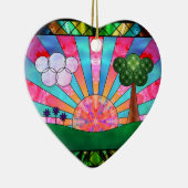 Kanteltje van de zon keramisch ornament (Rechts)