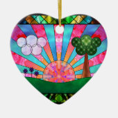 Kanteltje van de zon keramisch ornament (Voorkant)