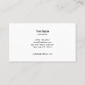 Kantelvliegtuig en carpentrale visitekaartje (Achterkant)