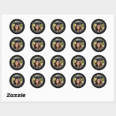 Kanten afstudeerfoto ronde sticker (Vel)